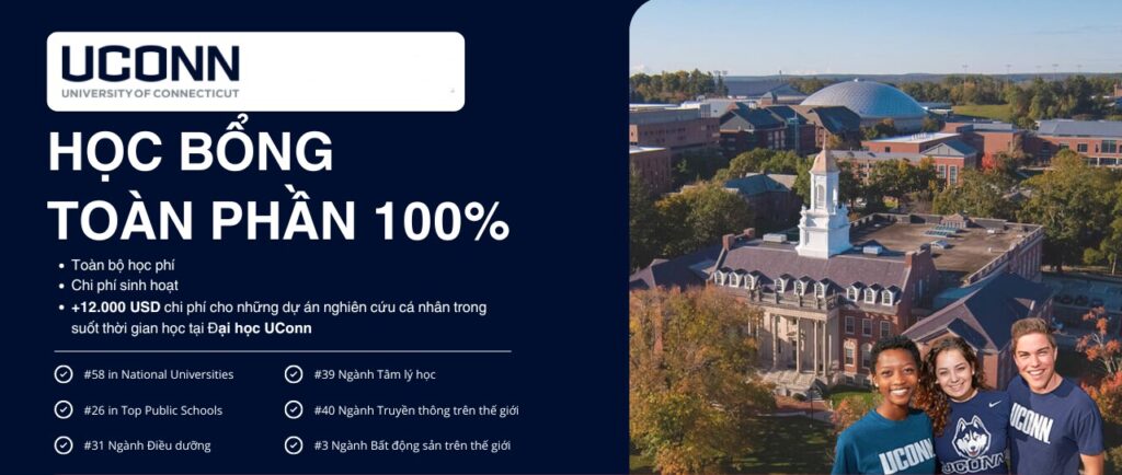 Học bổng toàn phần du học Mỹ